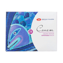 Набор акрил. красок  24цв 10мл "Сонет" картон, туба