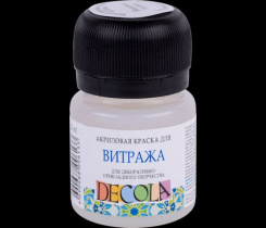 Краска для витража акрил 20 мл Decola, бесцветная