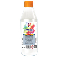 Гуашь художественная Луч 500мл белила цинковые, бутылка