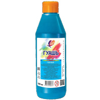 Гуашь художественная Луч 500мл голубая, бутылка