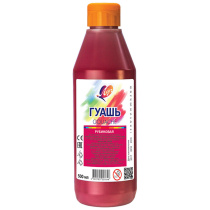 Гуашь художественная Луч 500мл рубиновая, бутылка