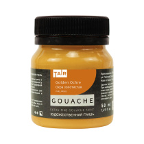 Гуашь художественная Таир 50мл охра золотистая