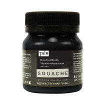 Гуашь художественная Таир 50мл чёрная