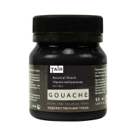 Гуашь художественная Таир 50мл чёрная