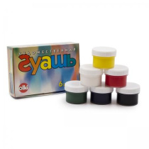 Набор художественной гуаши  6цв 198мл OLKI