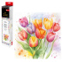 Мозаика алмазная по номерам на холсте (в рулоне) 30*30см "Акварельные тюльпаны"