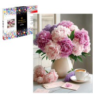 Мозаика алмазная по номерам на холсте 30*40см "Букет пионов" с подрамником