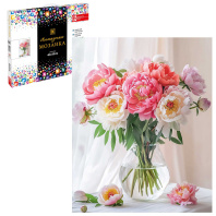 Мозаика алмазная по номерам на холсте 40*50см "Букет пионов" с подрамником