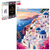 Мозаика алмазная по номерам на холсте 40*50см "Санторини" с подрамником