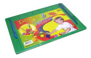 Доска д/работы с пластилином А4 + 2 стека, цветная