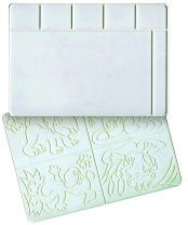 Доска д/работы с пластилином А4 + 4 рельефных трафарета