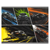 Клеенка для уроков труда "Неоновые тачки" 500*700мм, ПВХ, 130 мкм