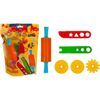 Набор инструментов для лепки 6шт.(скалка +нож с трафар.+ручка от ножа-роллера и 3 роллера к ней)