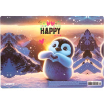 Настольное покрытие д/лепки 33*23см "Happy Pinguin" 600мкм
