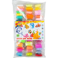 Пластилин супер легкий  60цв*10гр самозатвердевающий + инструменты д/лепки