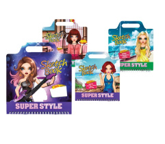 Альбом д/творчества "Superstyle" с наклейками и трафаретами 200*220мм 36л.