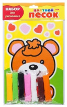 Аппликация из песка А5 "Веселый мишка"