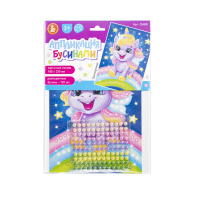 Аппликация из бусин 25*18см "Единорожка" 3+