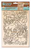 Дощечка для выжигания 28*21см "Животные джунглей"