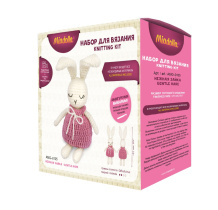 Набор для вязания игрушки "Нежная зайка" 14+