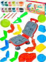 Набор для лепки легк. пластилином 12цв. "Бургер барбекю" 31 предмет