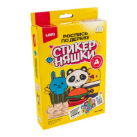 Роспись по дереву 3D-раскраска Стикерняшки "Фастфуд"