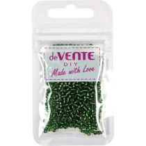 Бисер круглый "deVENTE."  2 мм, 10гр, стекло, металлизир., зеленый