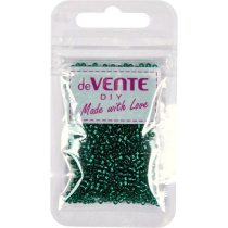 Бисер круглый "deVENTE."  2 мм, 10гр, стекло, металлизир., изумрудный