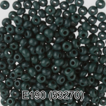 Бисер круглый "GAMMA"  2,3мм  5гр стекло, темный зеленый