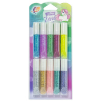 Гель цветной с блестками  10цв*5мл., Блеск + Неон