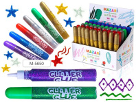 Гель цветной с блестками  6цв*10мл, в дисплее, 60шт, ЦЕНА ЗА 1 ШТ