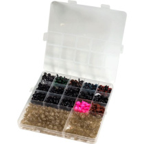 Набор "Глазки и носики" 250 шт, тип крепления - винтовой с фиксатором, ассорти