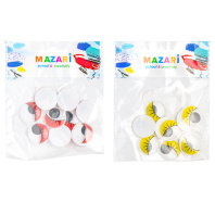 Набор "Глазки подвижные с ресницами" 24мм, 10 шт