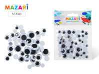 Набор "Глазки подвижные" 8мм, 10мм, 12мм, 15мм, 60 шт