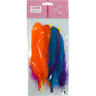 Набор "Перья для декорирования. DIY" 15*20см, 12 шт, гусиные, ассорти