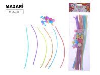 Набор для творчества "Пушистая проволока 6мм, 30см + помпоны 24шт"