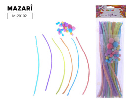 Набор для творчества "Пушистая проволока 6мм, 30см + помпоны 50шт"