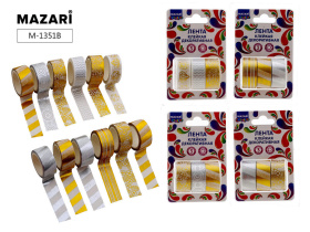 Скотч декоративный, 15мм*3 метр, 3шт. в блистере