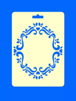 Трафарет 76 Рамка овальная 14*20 см