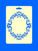 Трафарет 76 Рамка овальная 14*20 см