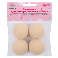 Заготовка из EVA  Шар D= 4см, 4 шт в уп. (цена за упаковку)