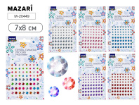 Стразы клеевые "Ассорти" пластиковые, 7*8см, 6 диз.