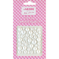 Стразы клеевые "Жемчужный микс" 7,5*6,5см, белые