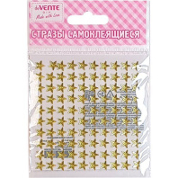 Стразы клеевые "Звезда" 9*9см, акрил, золотистые