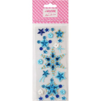 Стразы клеевые "Звезды " 7,5*18см, акриловые, ассорти