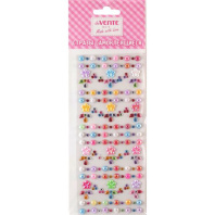 Стразы клеевые "Цветочная поляна " 7,5*18см, акриловые, ассорти