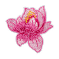 Термоаппликация 5,5*5,5см "Цветок розовый"