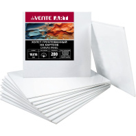 Холст на картоне 15*15 см "ARTISTIC STUDIO" 100% хлопок, 280 г/м2, мелкое зерно