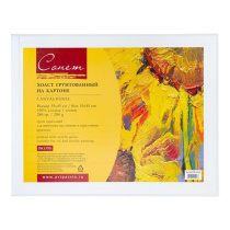 Холст на картоне 35*45 см "Сонет" 100% хлопок, 280 г/м2, мелкое зерно