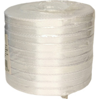 Лента упаковочная атласная  6мм, 22 м белая (10шт/уп)